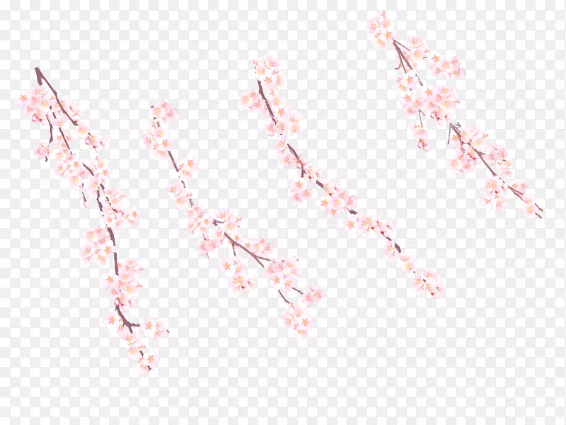 桃红角花瓣图案-樱花