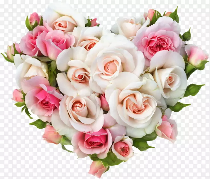 礼物婚礼玫瑰心花束粉红色玫瑰