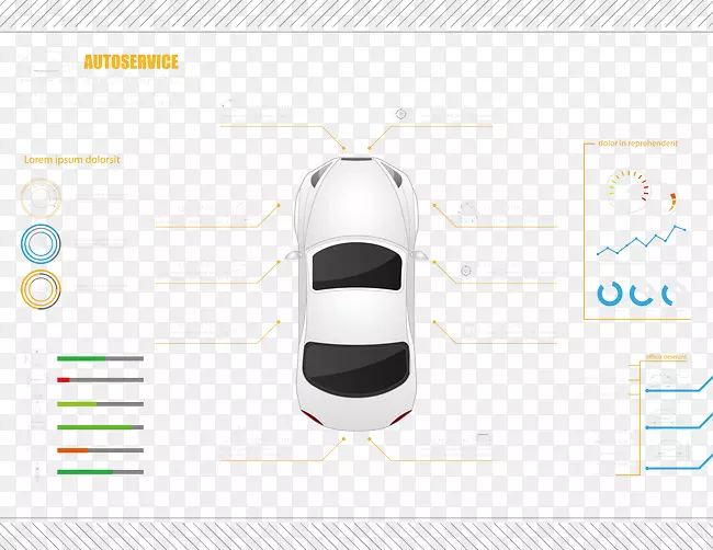 品牌文字图形设计插图.汽车商业信息分析图