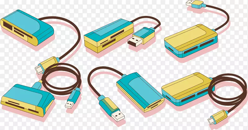 大容量存储设备类读卡器-蓝色usb