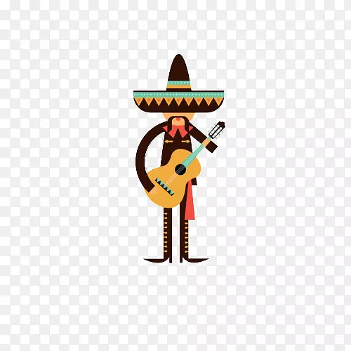 墨西哥城墨西哥美食偶像-吉他手