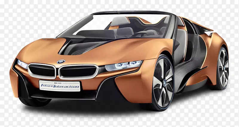 2016年宝马i8国际消费电子展宝马i3橙色宝马i8 Spyder轿车