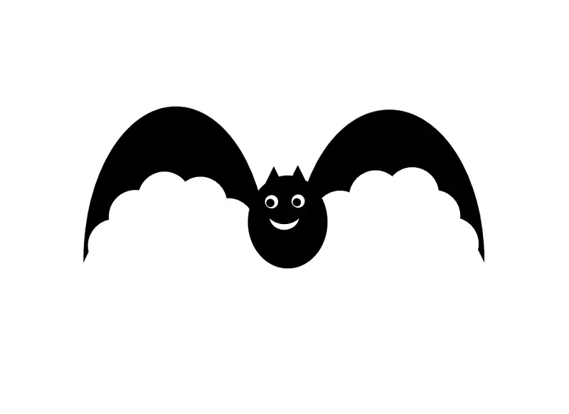 蝙蝠剪贴画-万圣节月亮剪贴画