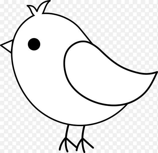 鸟画线艺术铅笔素描-免费线图