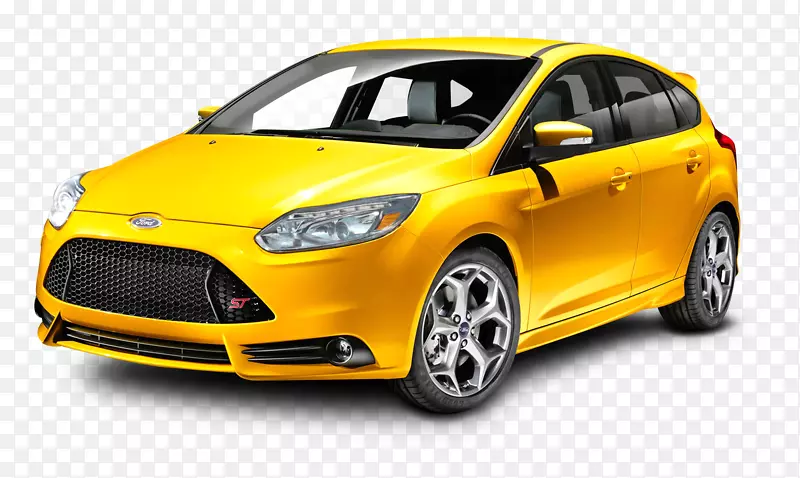 2014年福特Focus st Car福特嘉年华s-max-Ford Focus黄色轿车