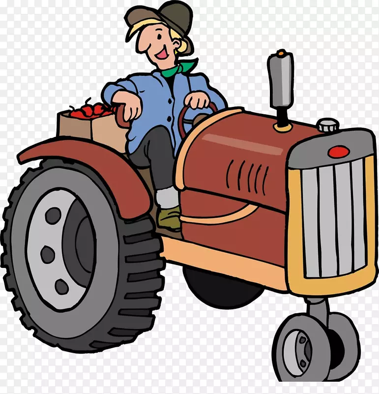 拖拉机动画-敞开式拖拉机