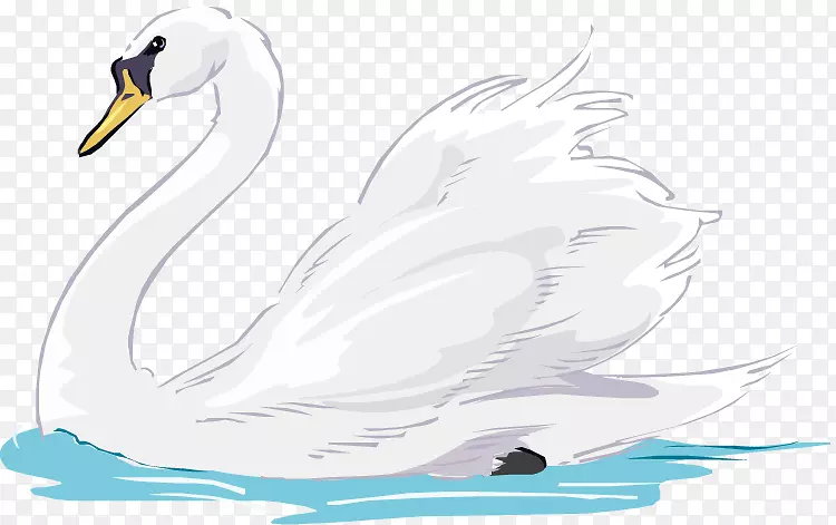 哑天鹅鸭动画剪辑艺术-天鹅