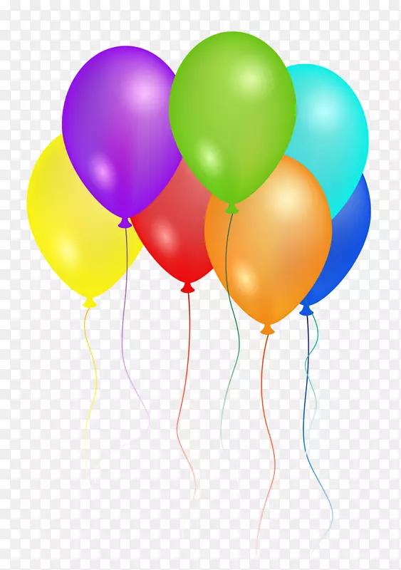 生日蛋糕祝气球剪辑艺术生日派对气球