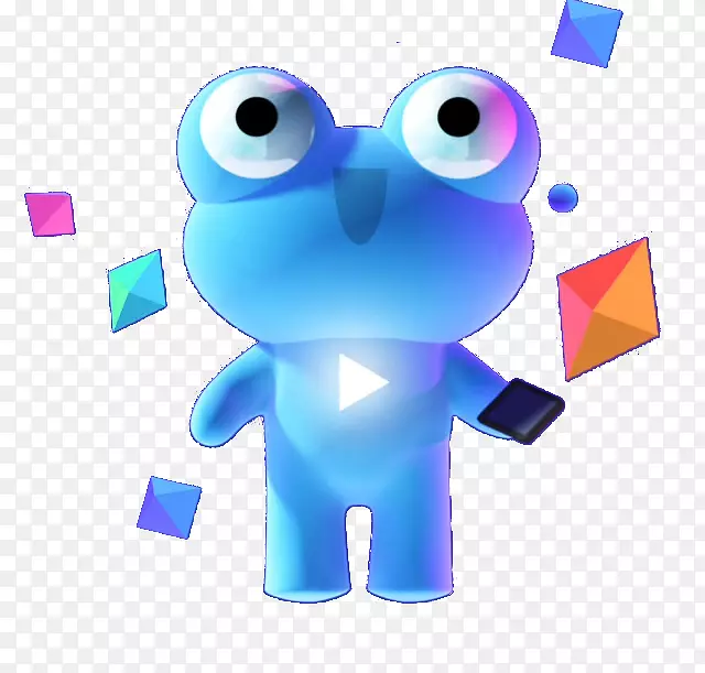 青蛙剪贴画-蓝色青蛙