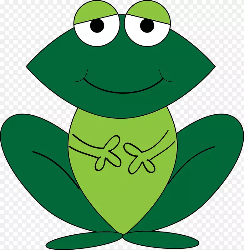 两栖青蛙动画剪辑艺术-蓝色青蛙