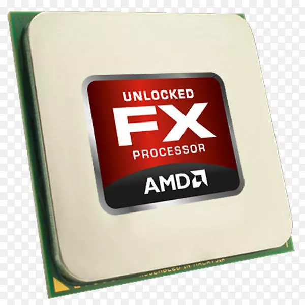 AMD FX中央处理器先进的微型设备推土机多核处理器和透明背景