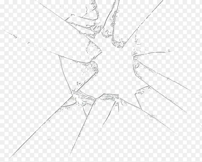 对称线结构角图案-碎玻璃png文件
