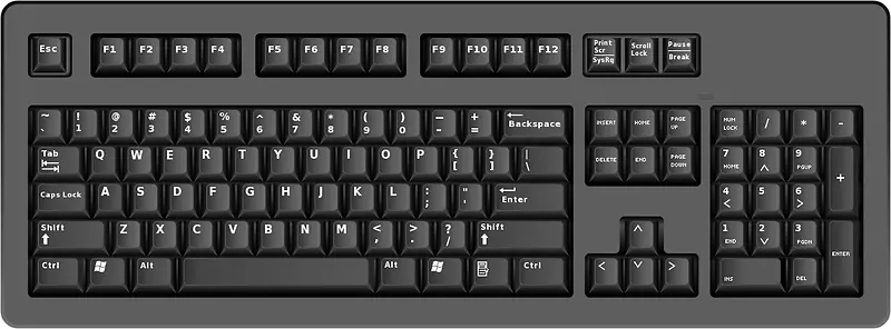 电脑键盘电脑鼠标电脑硬件键盘快捷键键盘PNG剪贴器