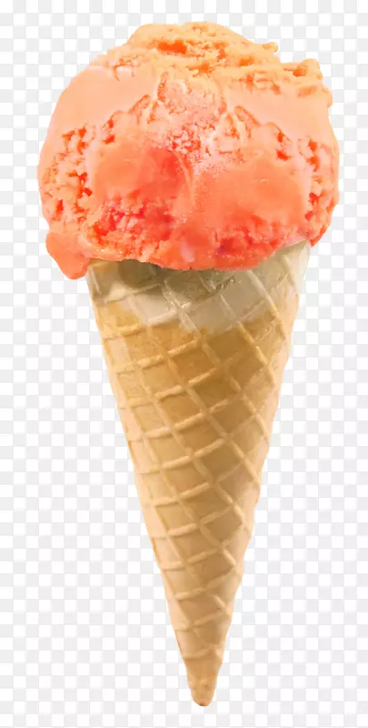 冰淇淋筒巧克力冰淇淋华夫饼冰淇淋圆锥