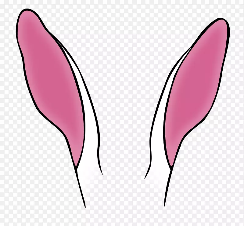兔子剪贴画-复活节兔子耳朵PNG图片