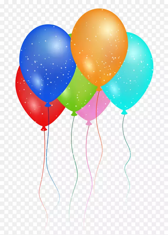 气球生日剪贴画-生日派对气球