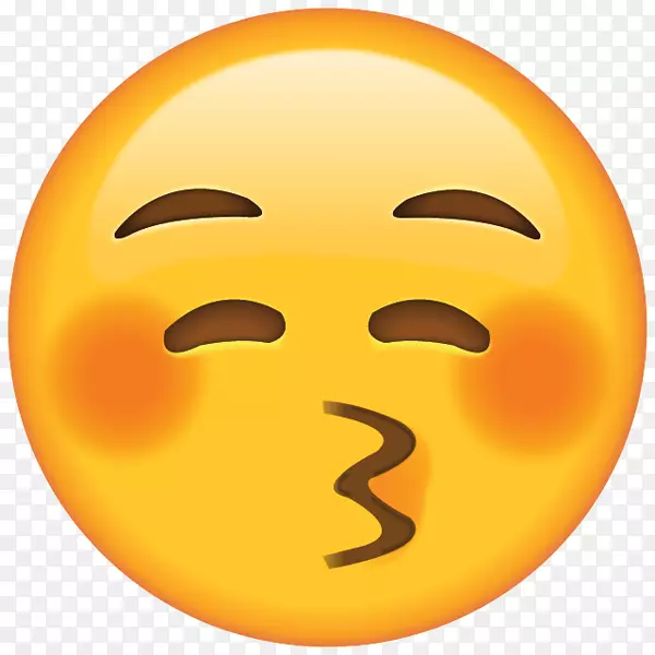 Emojipedia亲吻脸上带着喜悦的泪水表情意-脸红表情PNG图