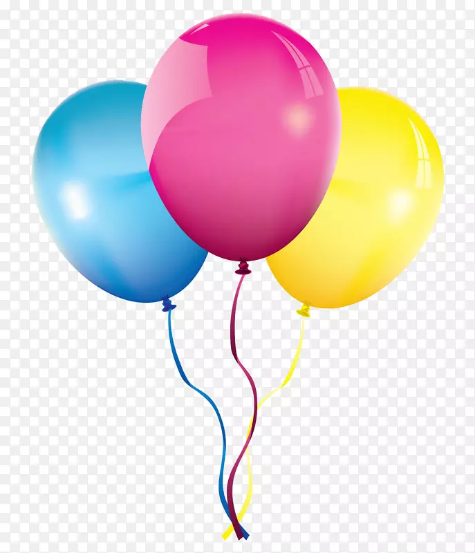 生日气球派对剪贴画-气球png文件