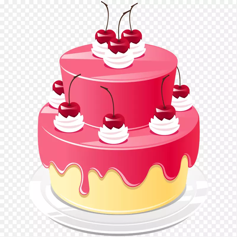 生日蛋糕祝友谊快乐-生日蛋糕PNG照片