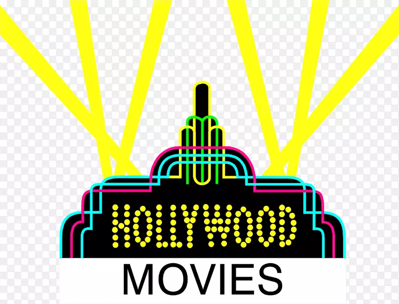好莱坞招牌电影剪辑艺术-好莱坞灯光剪贴画