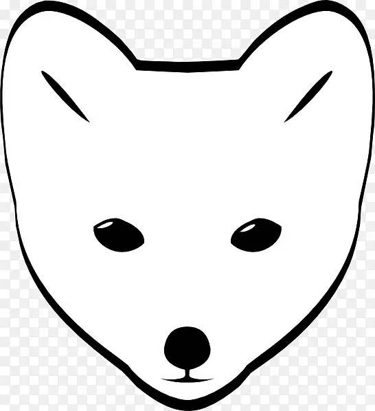 北极狐红狐剪贴画-狐狸脸剪贴画