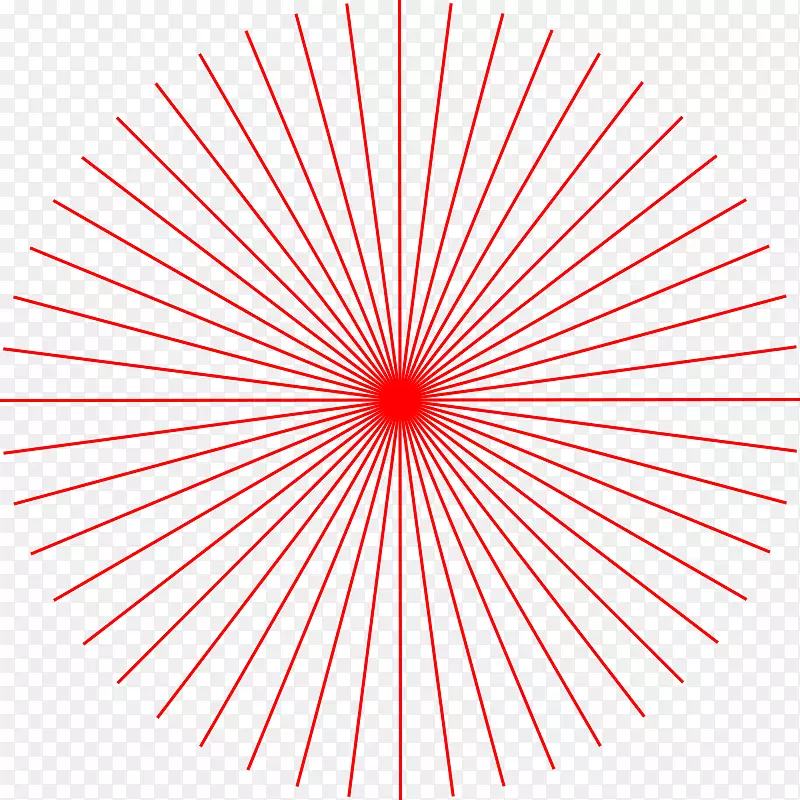 亮红色对称图案-射线PNG照片