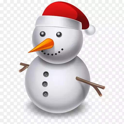 圣诞老人圣诞雪人帽图标-卡通雪人PNG