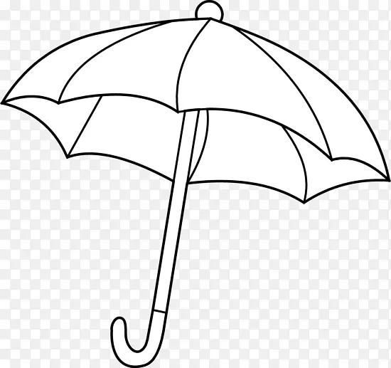 雨伞黑白剪贴画-雨伞剪贴画