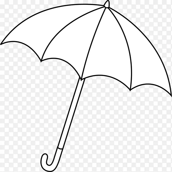 雨伞黑白剪贴画-雨伞剪贴画