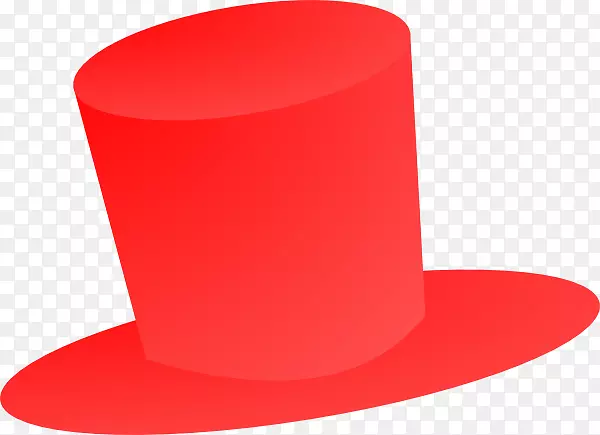 帽子红色圆柱顶帽剪贴件