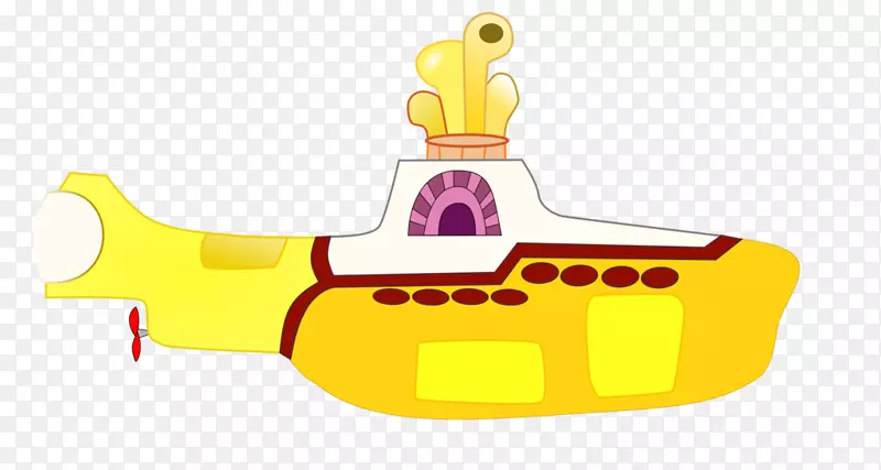 黄潜艇披头士剪辑艺术卡通潜水艇