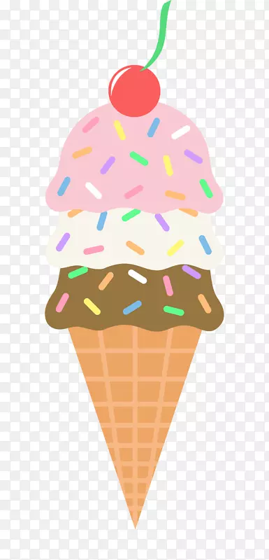 冰淇淋筒圣代那不勒斯冰淇淋