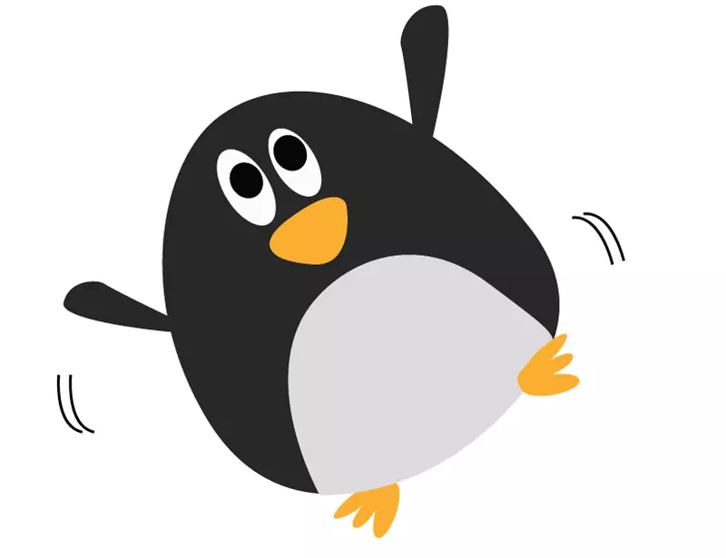 企鹅绘画剪贴画-企鹅插图