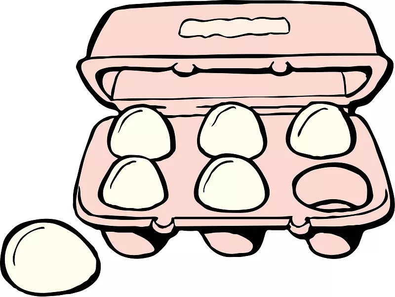鸡蛋纸箱鸡乳夹艺术烤奶酪剪贴画