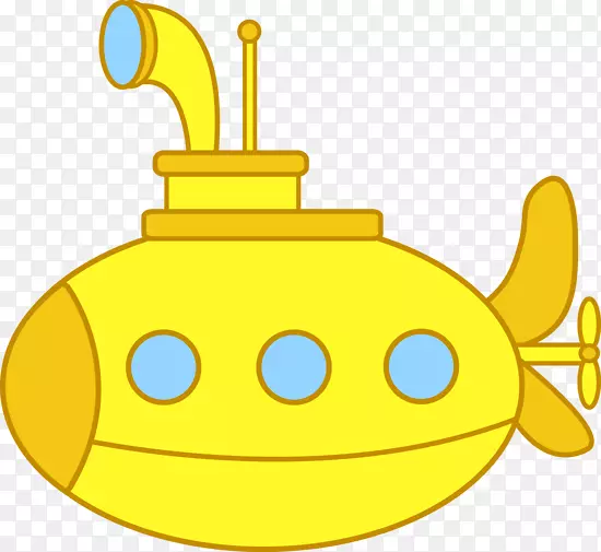 黄色潜艇剪贴画-卡通潜艇