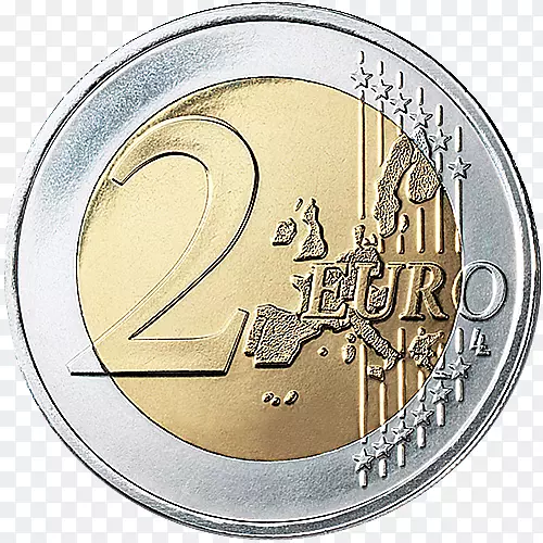 2欧元硬币2欧元纪念币欧元硬币-欧元硬币PNG剪贴画