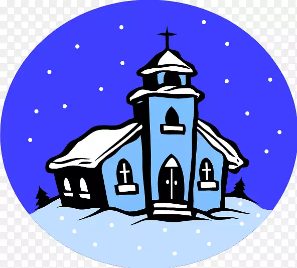 冬季教堂剪贴画-教堂小径剪贴画