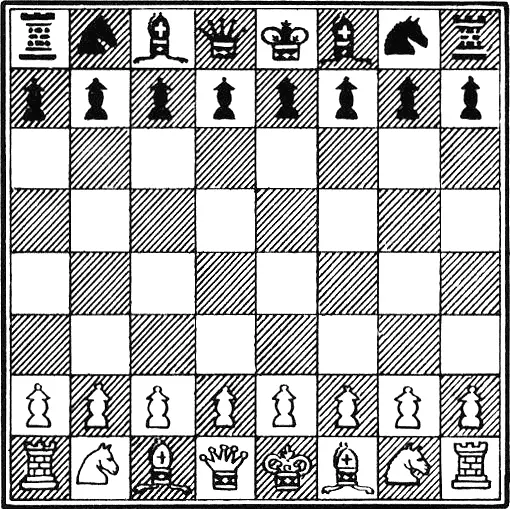 国际象棋开启国王骑士皇后棋盘