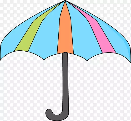 雨伞微软天蓝色图案-BLT剪贴画