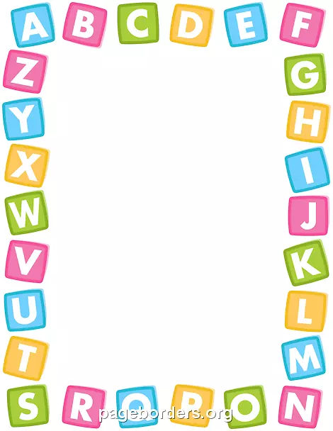 字母表剪辑艺术-学校边框剪贴画