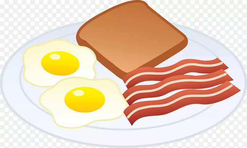 培根鸡蛋和奶酪三明治早餐煎蛋炒鸡蛋早餐图片