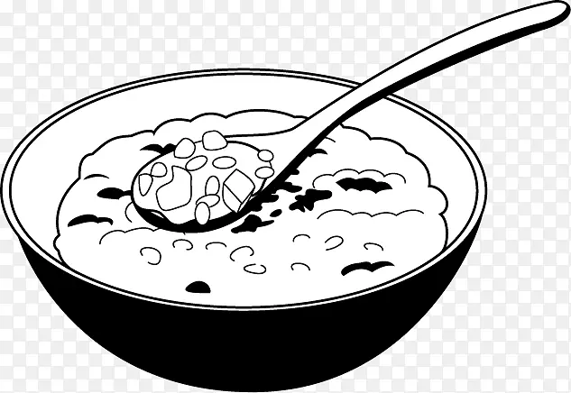 炒饭和豆类粥夹艺术-米饭剪贴画