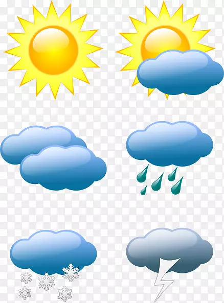 天气预报符号剪辑艺术卡通天气图片