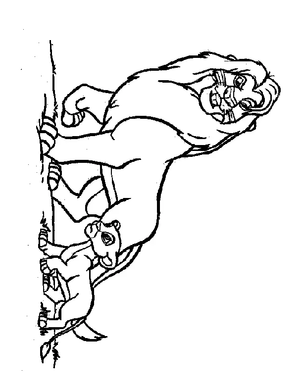 辛巴娜拉狮子木法沙着色书-狮子卡通图片