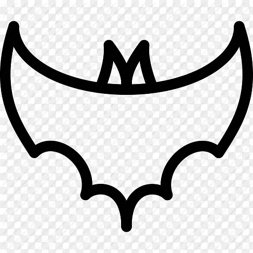 蝙蝠名词项目动物剪贴画-曲古拉轮廓剪贴画