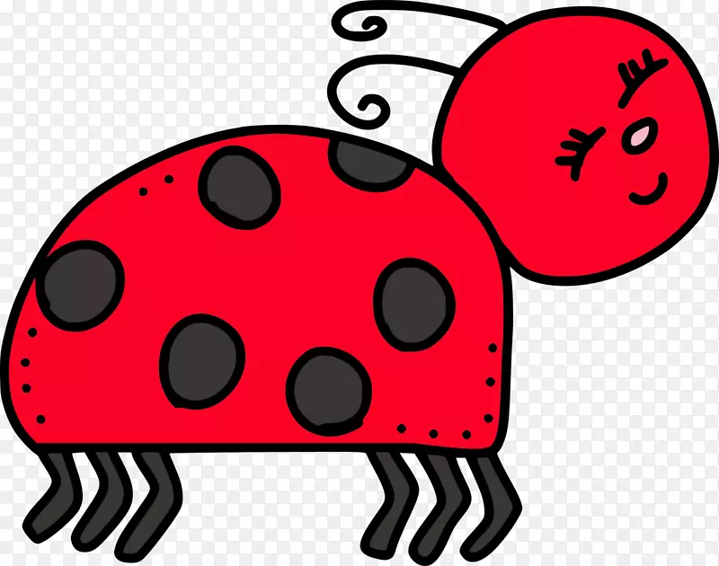 昆虫大众甲虫剪贴画-粉红虫剪