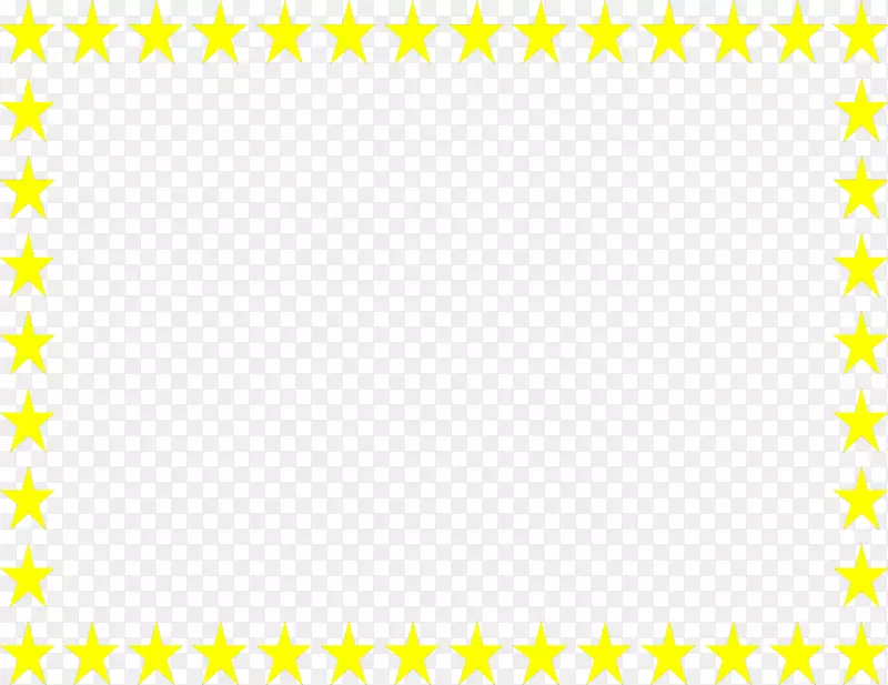 黄色区域图案-星型框架剪贴画