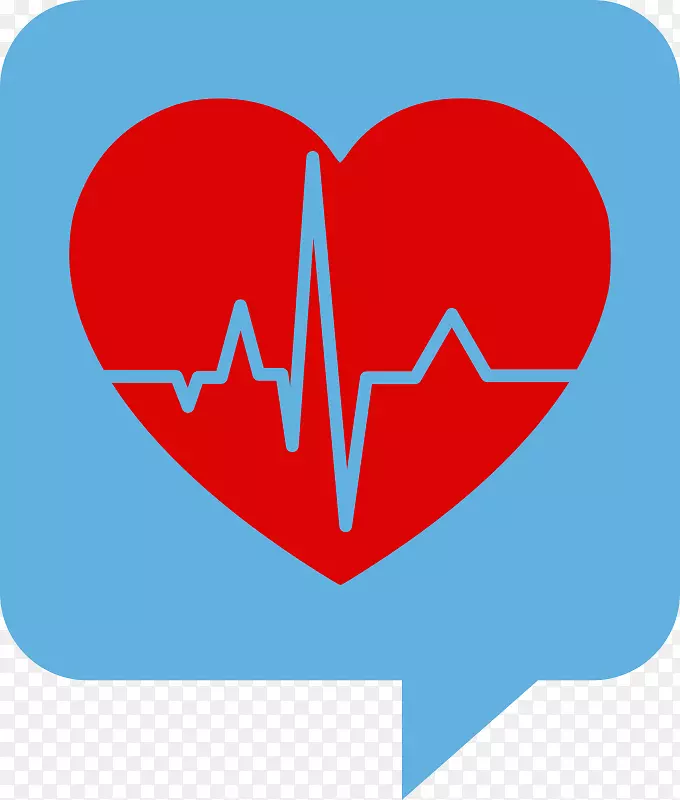 脉搏标志心脏夹艺术-健康剪贴画