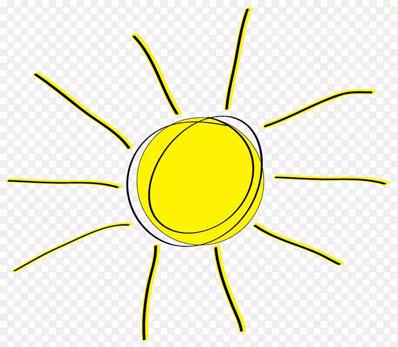 黄色生物区剪贴画-阳光PNG透明