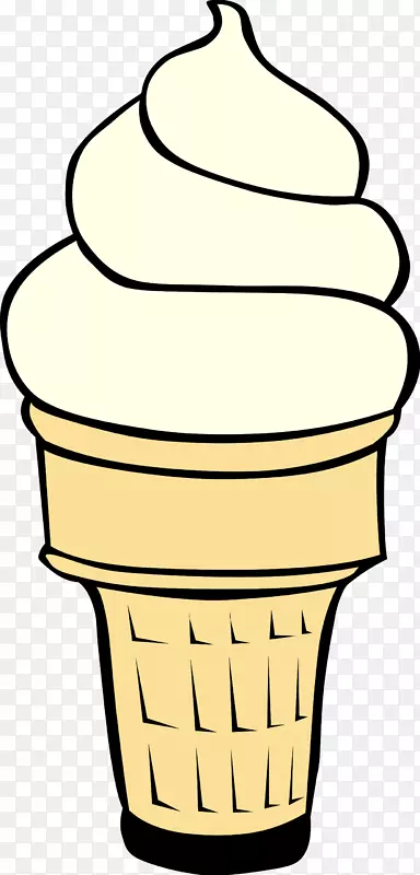 冰淇淋锥草莓冰淇淋夹艺术-冰淇淋剪贴画